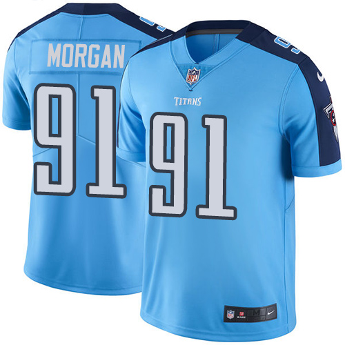 Nike Titans #91 Derrick Morgan Light Blue Youth Stitched NFL Limited Rush Jersey